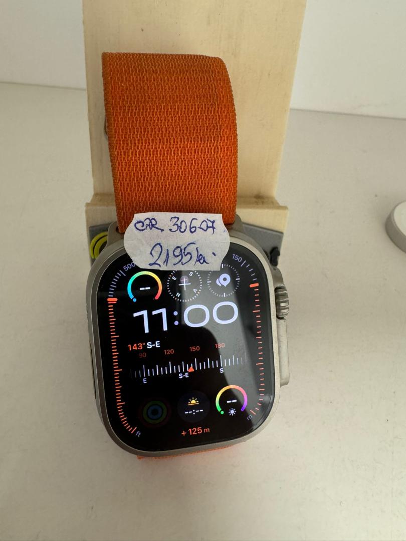 Apple Watch Ultra, GPS, Cellular, Carcasa Titanium 49mm, Orange Alpine Loop image 1