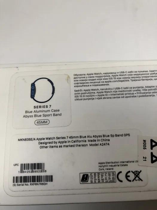 Smartwatch Apple seria 7, 45mm, Abyss Blue image 3