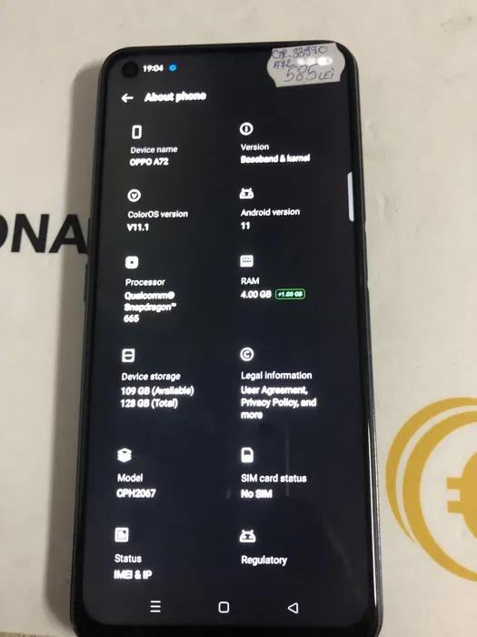 Telefon Oppo A72, 128GB, Black image 3