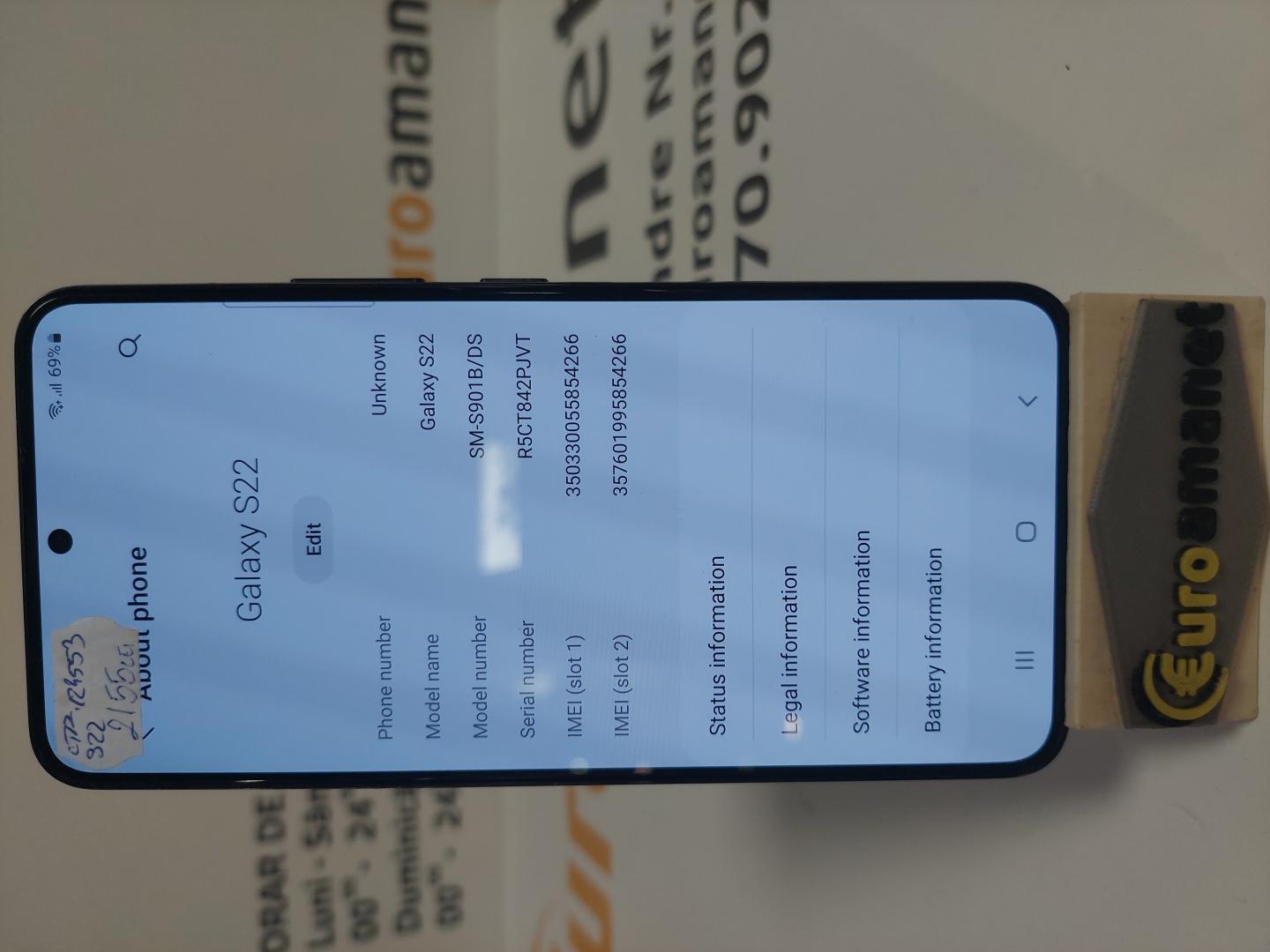 Telefon Samsung Galaxy S22, 128GB, Black image 3