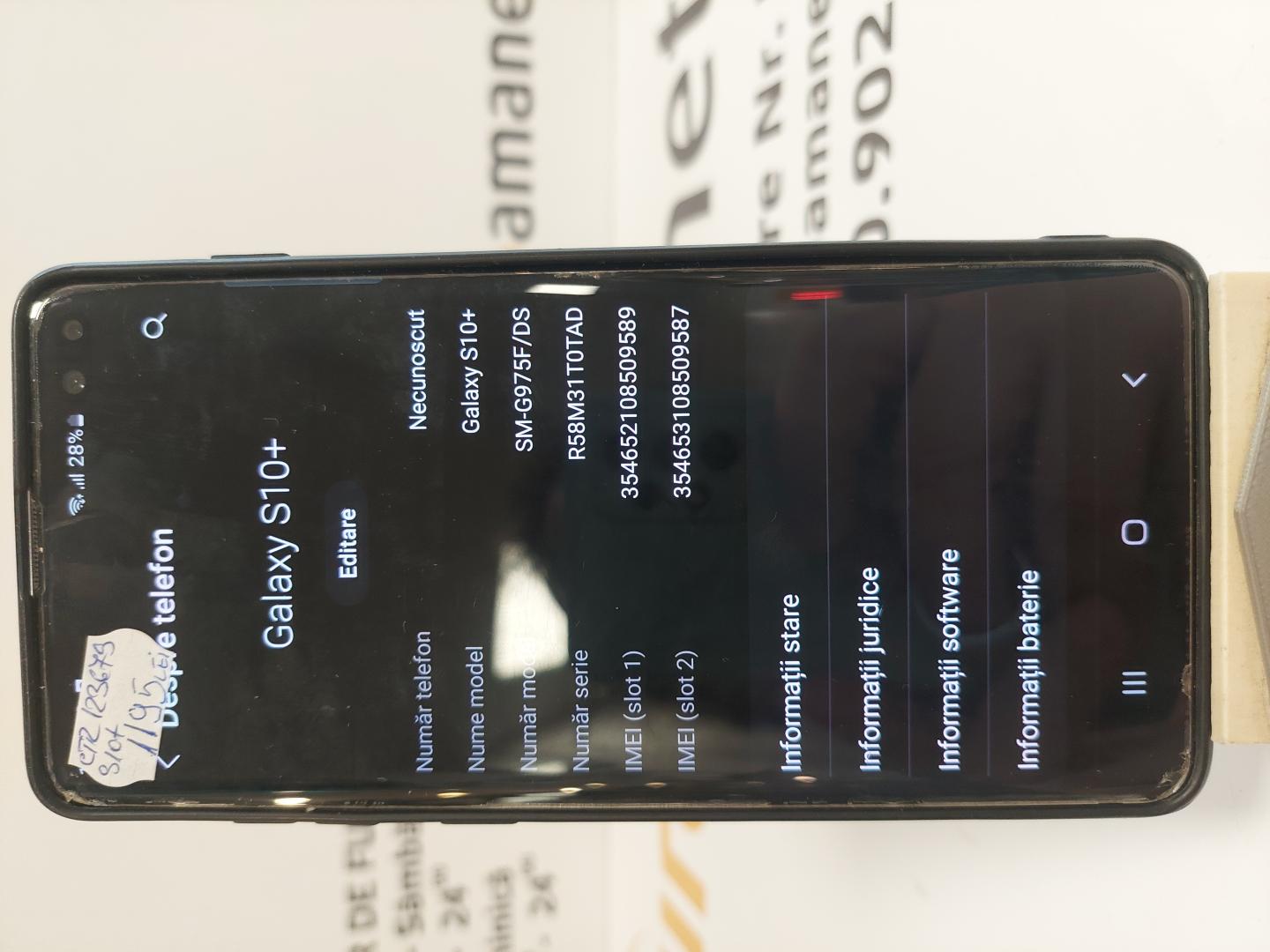 Telefon Samsung S10+, 128GB, White image 3