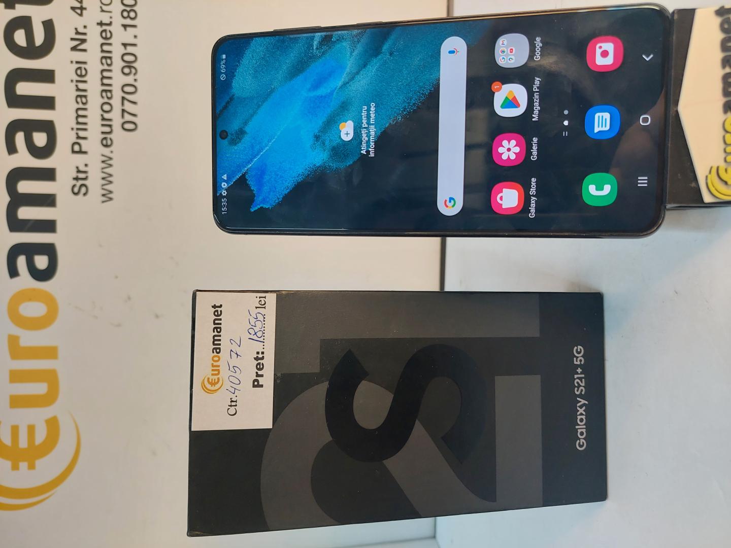 Telefon Samsung Galaxy S21+ 5G, 256GB, Black  image 2