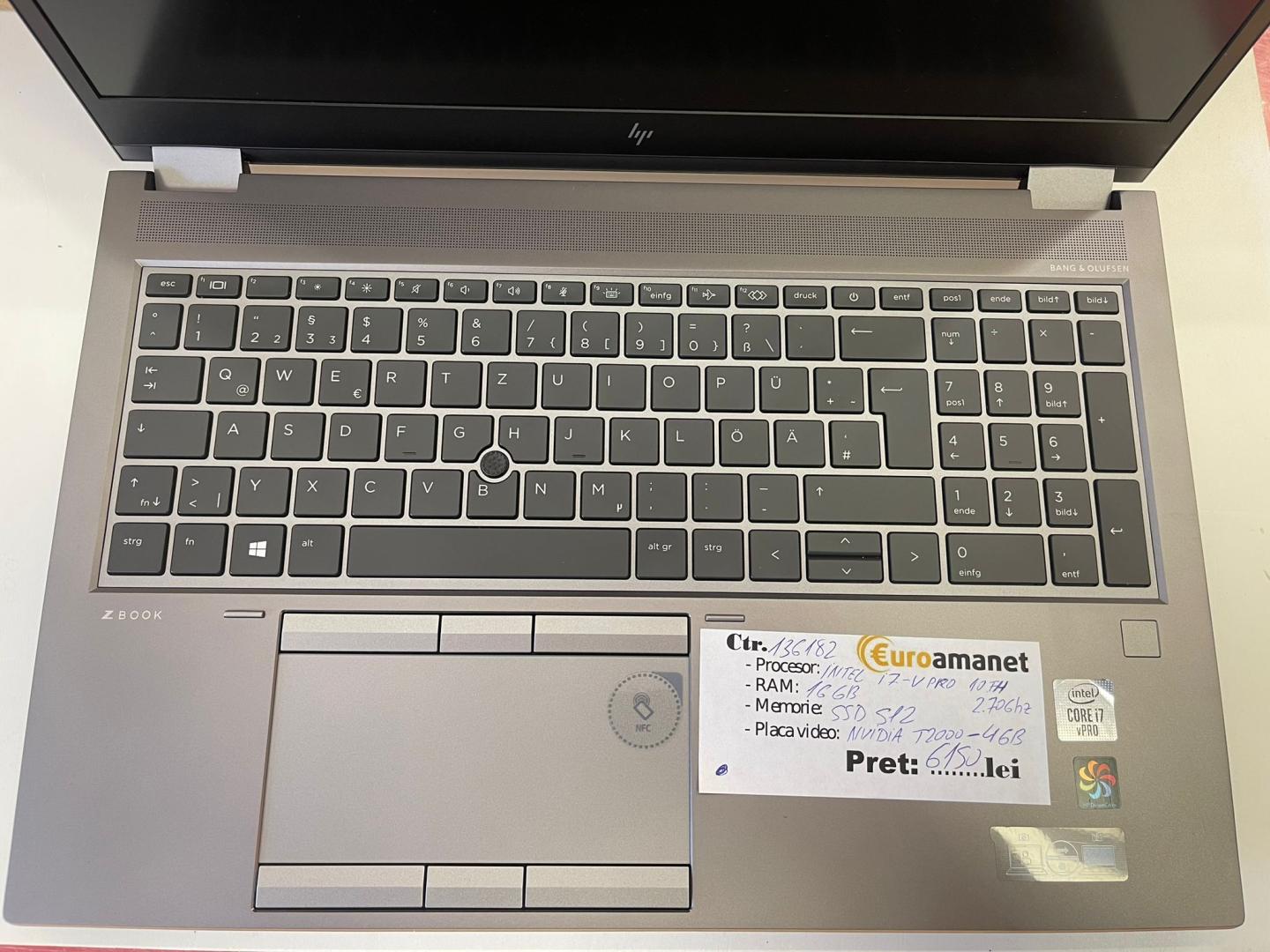 Laptop HP ZBook Fury 15 G7 i7-10th Gen image 1