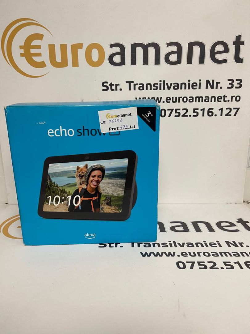 Boxa inteligenta Amazon Echo Show 8 2023 (3rd Gen), Display 8", Camera 13 MP, Wi-Fi, Bluetooth, Stereo