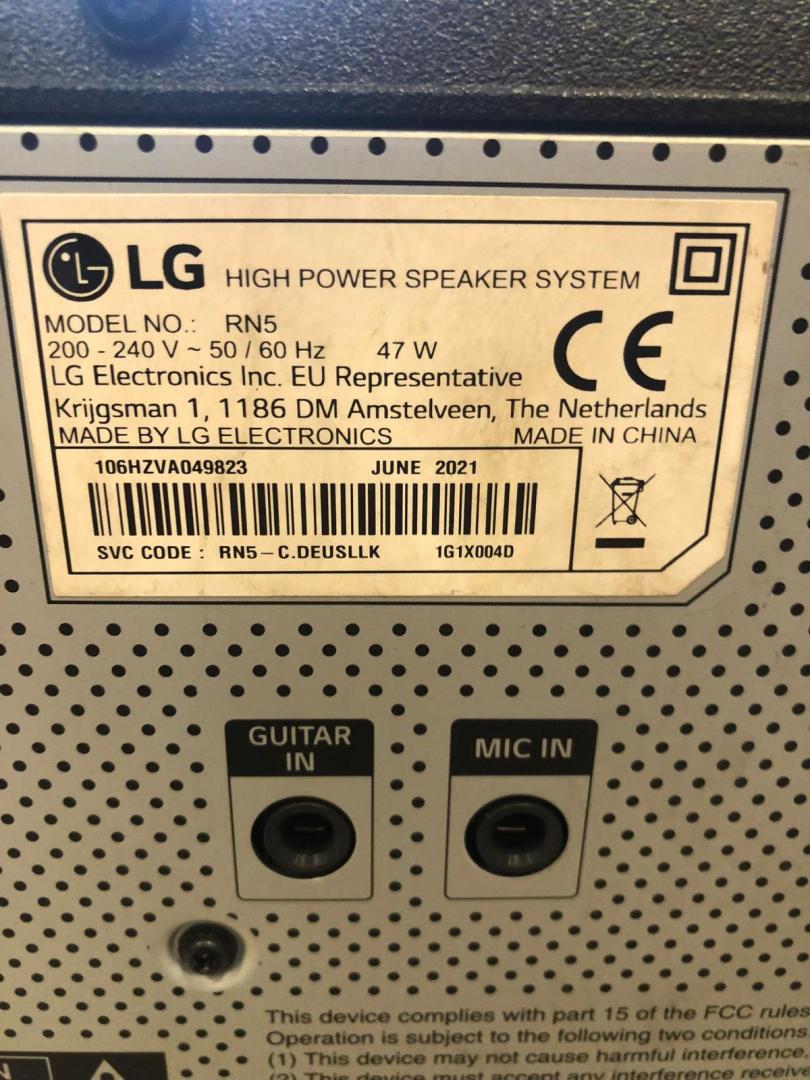 Sistem audio LG XBOOM RN5, Bluetooth, Dual-USB, Radio FM image 4