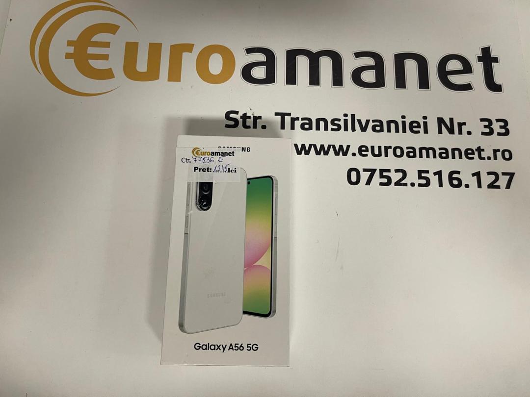 Telefon SAMSUNG Galaxy A56 5G, 128GB, 8GB RAM, Dual SIM, Awesome LightGray