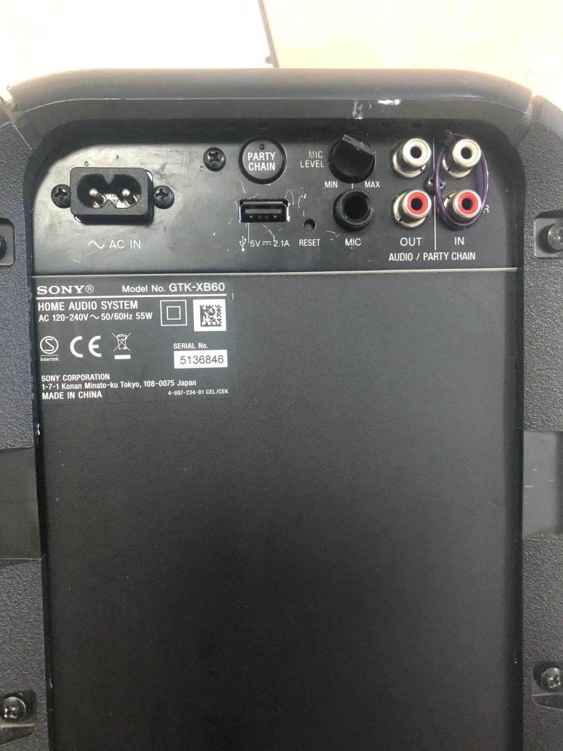 Sistem audio High Power Sony GTKXB60B, Hi-Fi, Bluetooth image 4