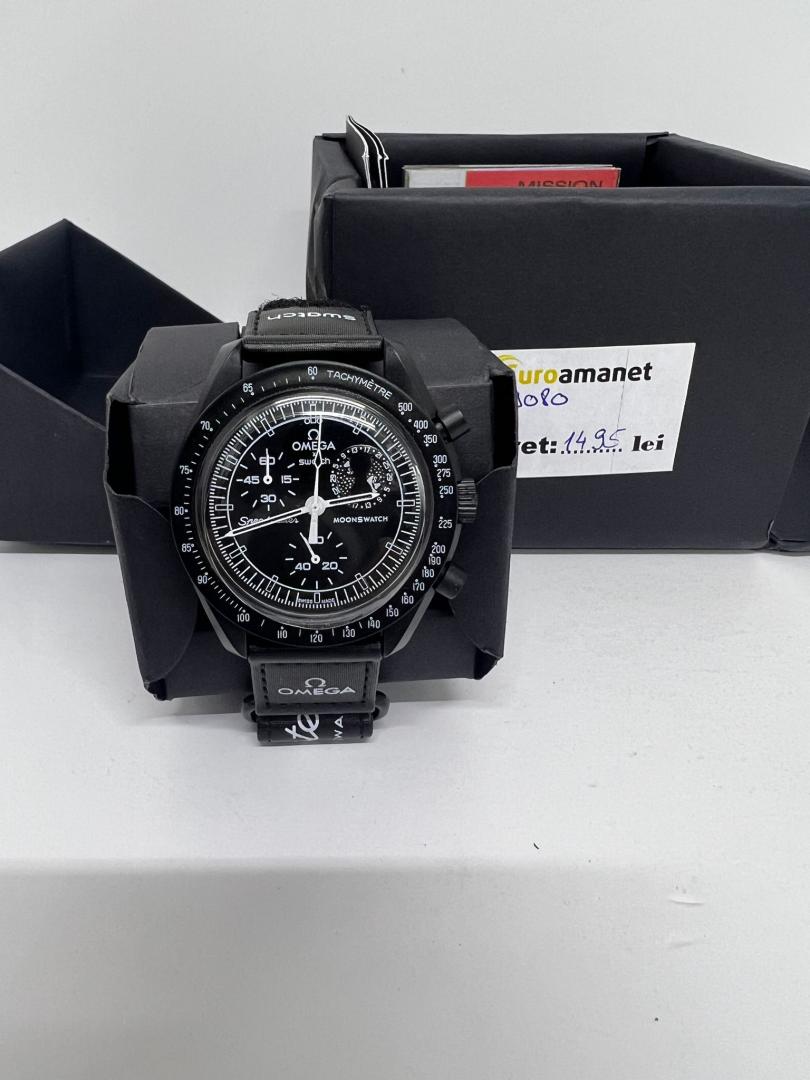 Omega Mission to the Moonphase Snoopy New Moon "Black" image 1