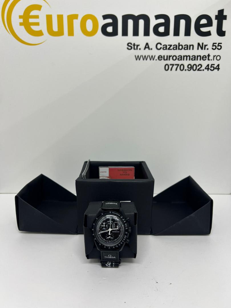 Omega Mission to the Moonphase Snoopy New Moon "Black"