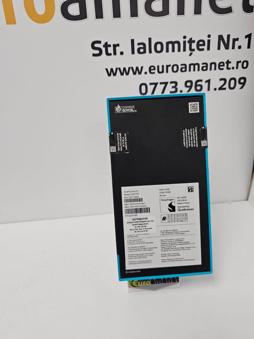 Telefon OnePlus Nord 5 Black Edition, Dual SIM, 12GB RAM, 512GB, 5G, Phantom Grey image 1