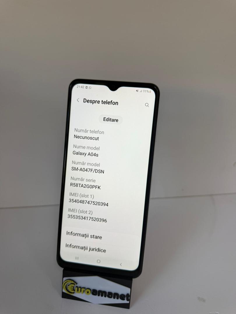 Telefon mobil Samsung Galaxy A04s, 32GB, 3GB RAM, 4G, White image 1