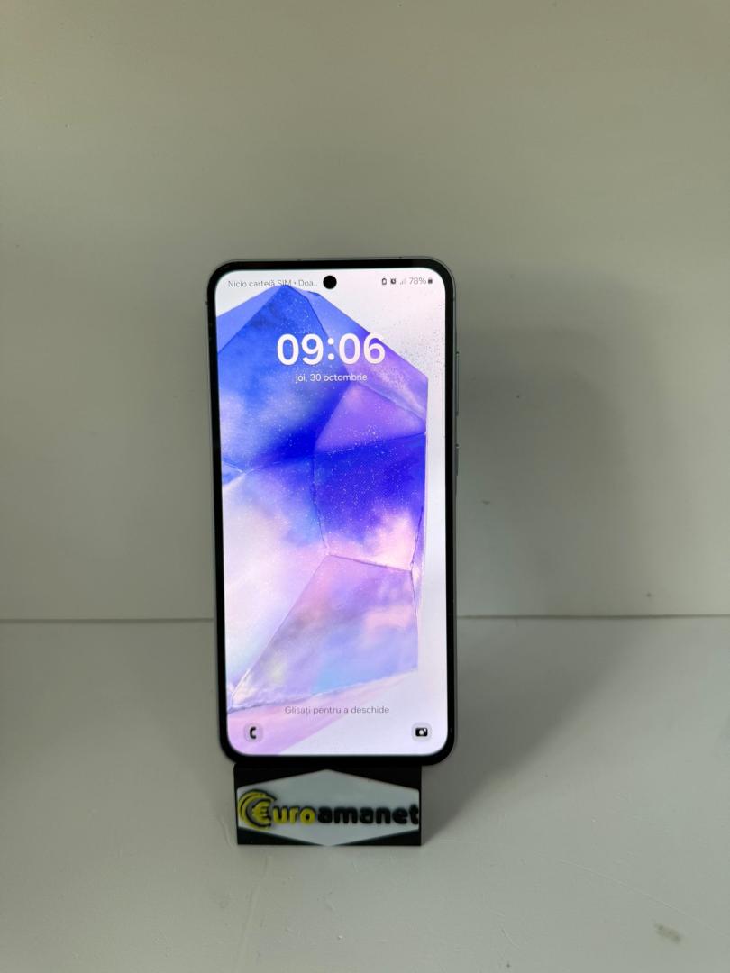 Telefon mobil Samsung Galaxy A55, Dual SIM, 8GB, 128GB, 5G, Awesome Iceblue