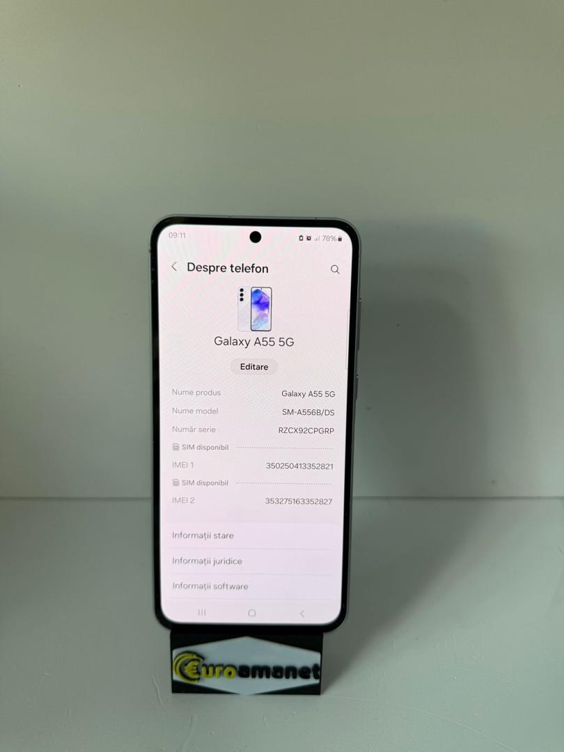 Telefon mobil Samsung Galaxy A55, Dual SIM, 8GB, 128GB, 5G, Awesome Iceblue image 1