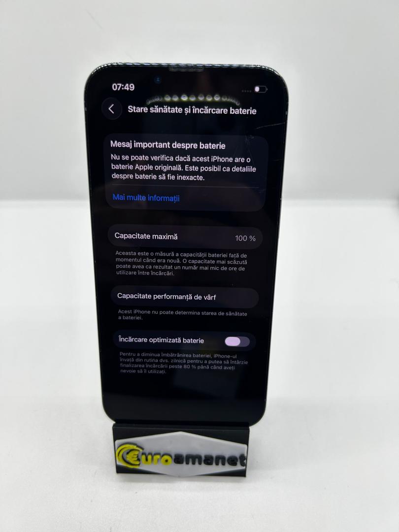 Telefon mobil Apple iPhone 13 Pro, 512GB, 5G, Graphite, 100% baterie image 1