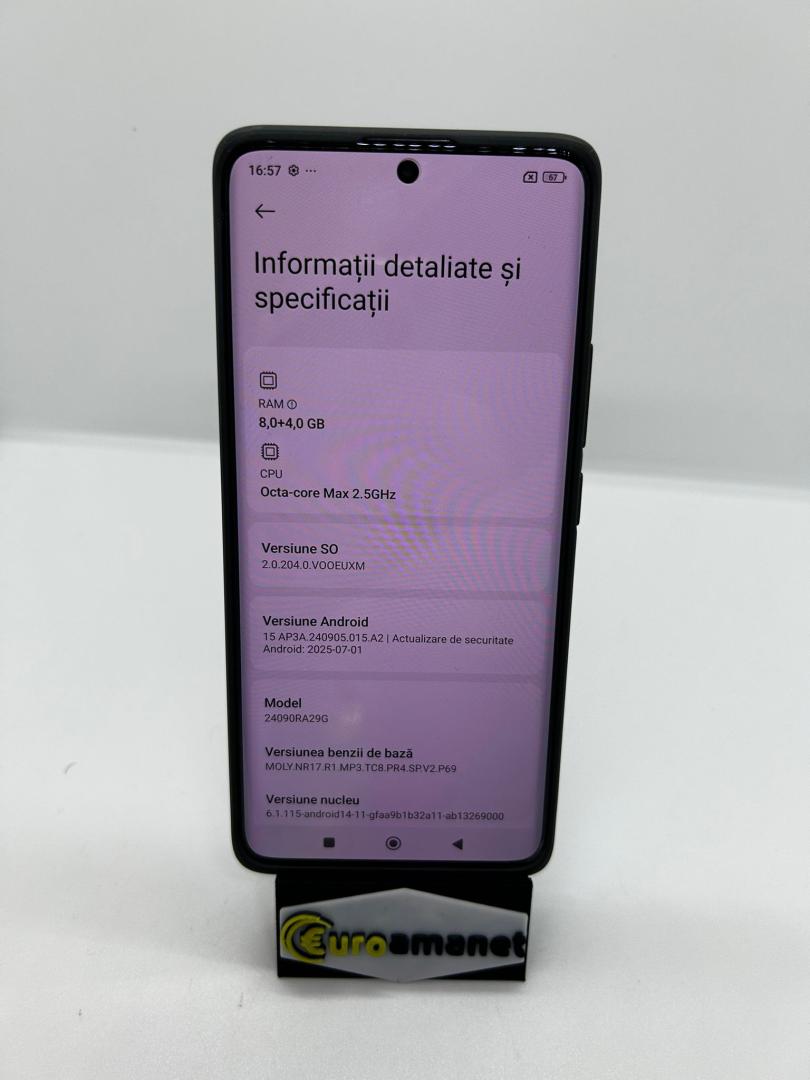 Telefon mobil Xiaomi Redmi Note 14 Pro, 8GB RAM, 256GB, 5G, Lavender Purple