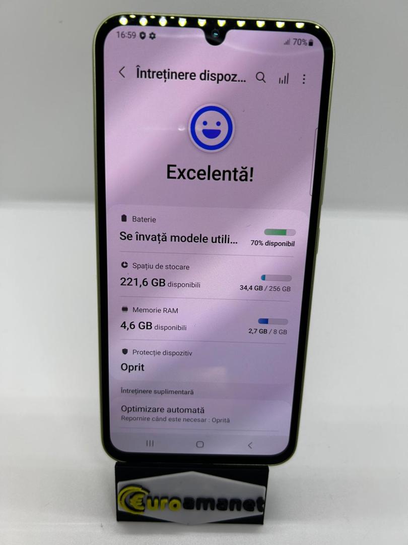 Telefon mobil Samsung Galaxy A34, Dual SIM, 8GB RAM, 256GB, 5G, Light Green