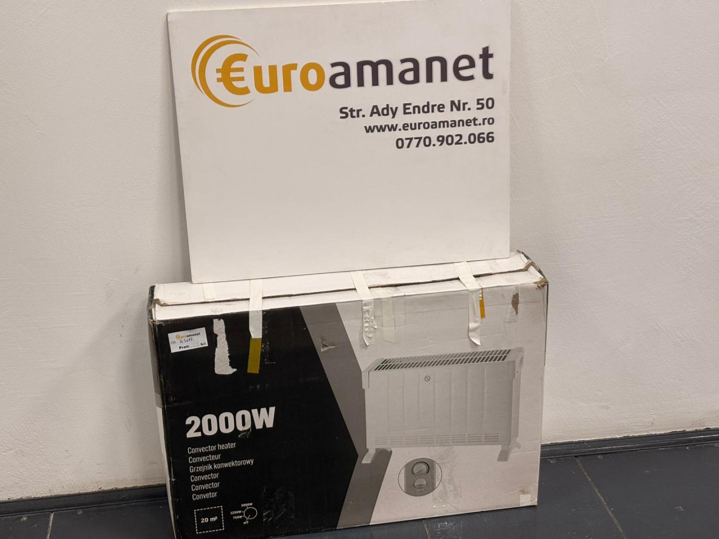 Convector electric, podea, alb, 2000 W image 1