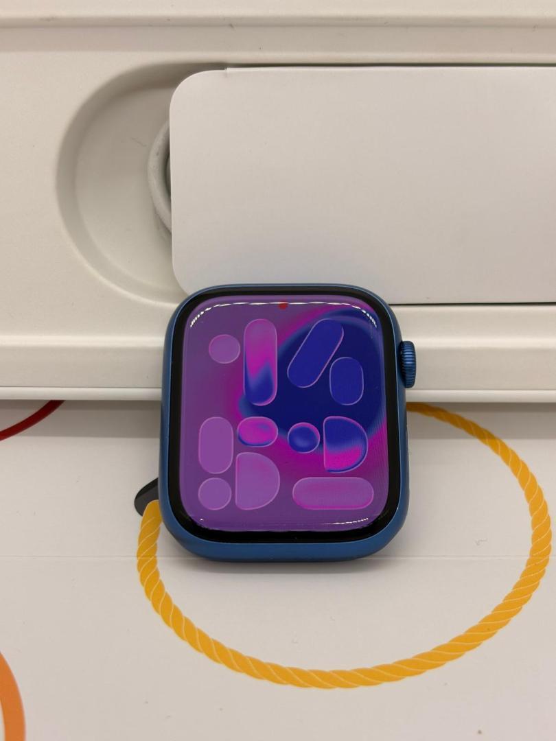 Smartwatch Apple Watch 7, GPS, Cellular, 45mm, Albastru, 95% Baterie image 3