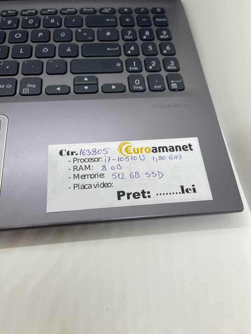 Laptop ultraportabil ASUS VivoBook 14, i7-10510U, 8 GB RAM, 512 SSD image 1