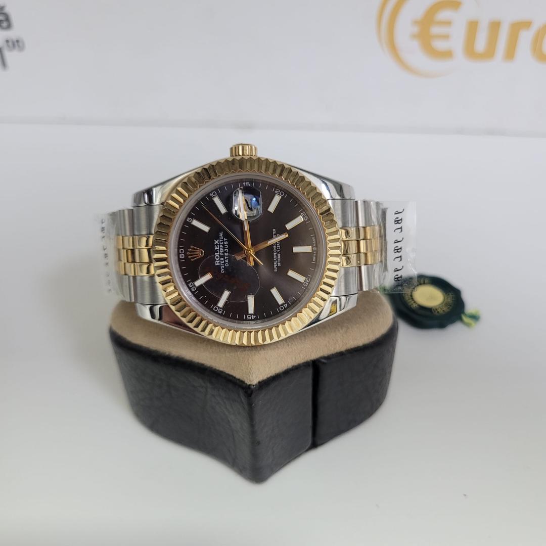 ROLEX Ceas barbatesc auriu cu argintiu REPLICA image 1
