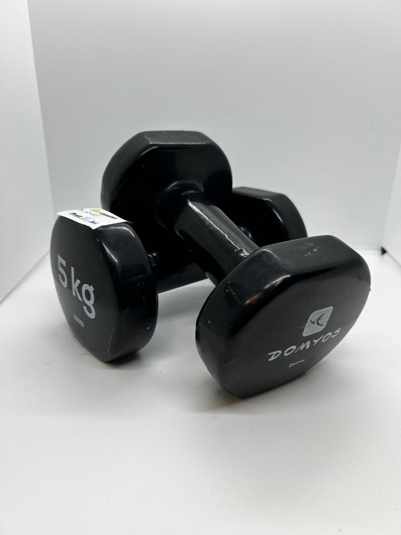 Gantere fitness 2*5 kg, negru