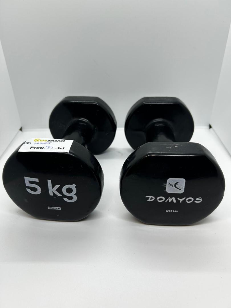 Gantere fitness 2*5 kg, negru image 1