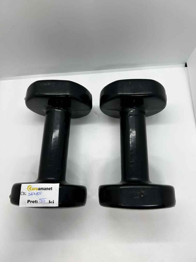 Gantere fitness 2*5 kg, negru image 2