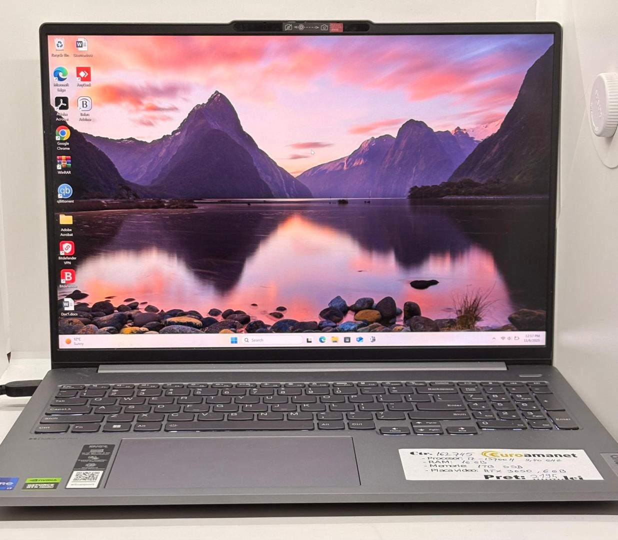Laptop Lenovo IdeaPad Pro 5 16IRH8, i5-13500H pana la 4.7 GHz, 16GB RAM, 1TB SSD, RTX 3050 6 GB