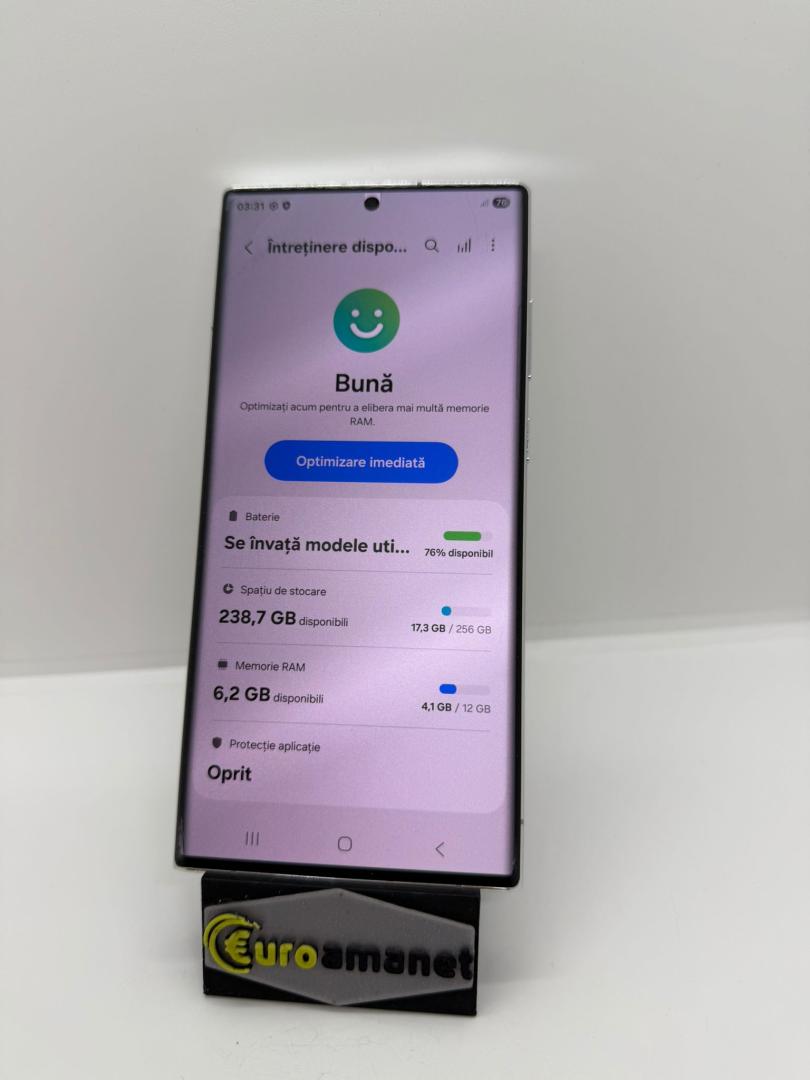 Telefon SAMSUNG Galaxy S22 Ultra 5G, 256GB, 12GB RAM, Phantom White image 1