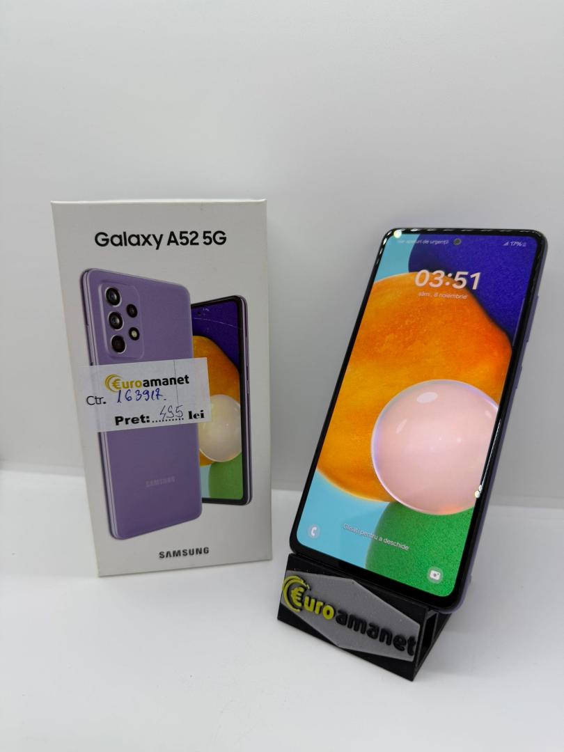 Telefon SAMSUNG Galaxy A52 5G, 256GB, 8GB RAM, Awesome Violet