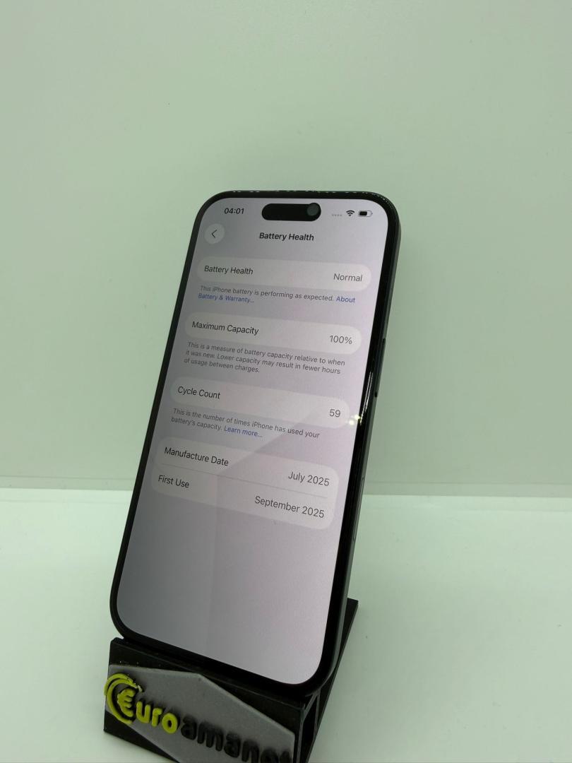 Telefon APPLE iPhone 16 5G, 128GB, Black, Baterie 100% image 1