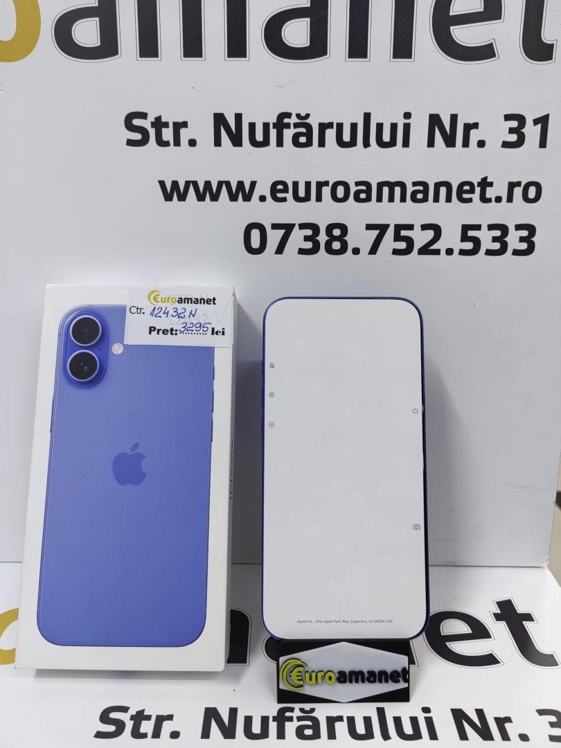 Telefon mobil Apple iPhone 16 Plus, 128GB, 5G Nou