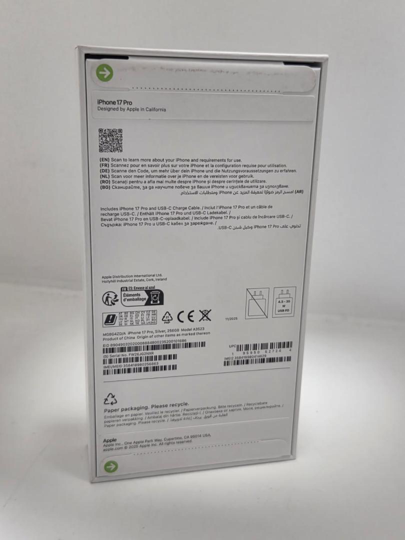 Telefon mobil Apple iPhone 17 Pro, 256GB, 5G, Silver -SIGILAT- image 1