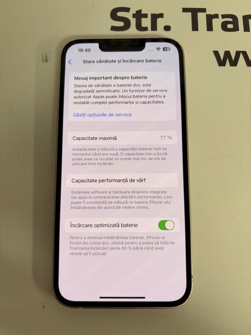 Telefon Apple iPhone 13, 128GB, 5G, Pink bat.77% image 3