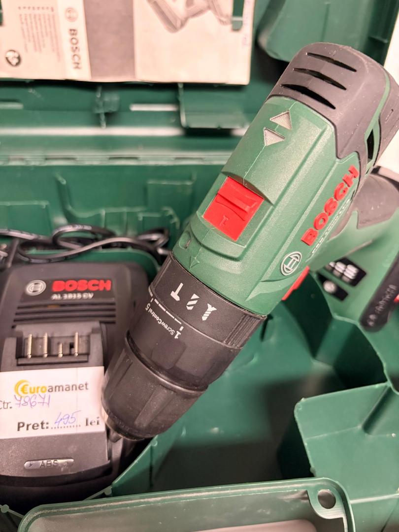 Masina de gaurit cu percutie cu 2 acumulatori Bosch PSB 1800 LI-2 image 3