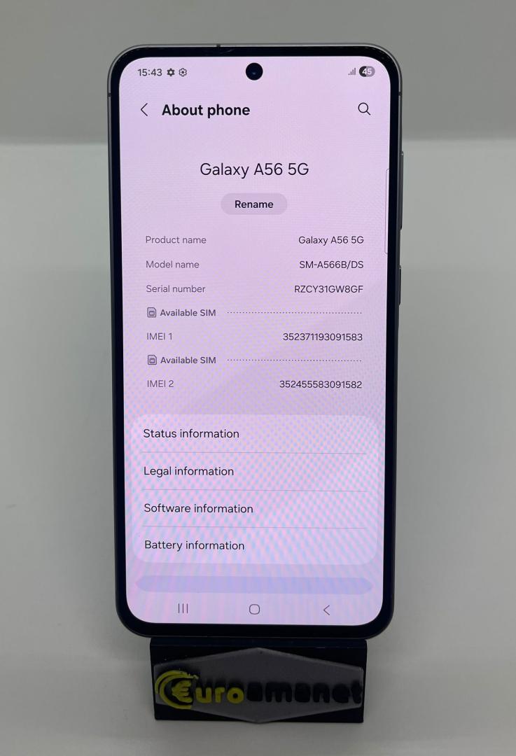 Telefon mobil Samsung Galaxy A56, Dual SIM, 8GB RAM, 128GB, 5G, Awesome Graphite image 3