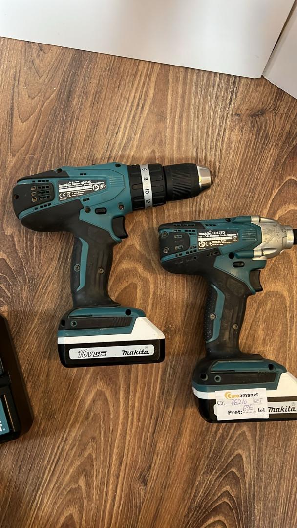 Mașină de găurit cu percuție (HP457DZ) SI Șurubelniță de impact (TD127DZ) image 1