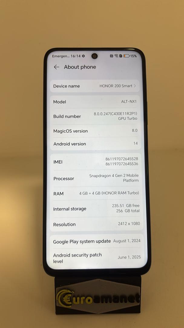 Telefon mobil Honor 200 Smart, 4GB RAM, 256GB, 5G image 3