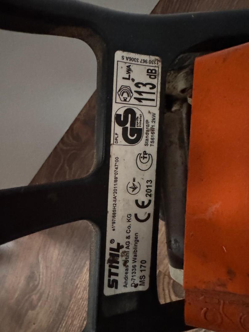 Motofierastrau STIHL, benzina ms170, galben image 1