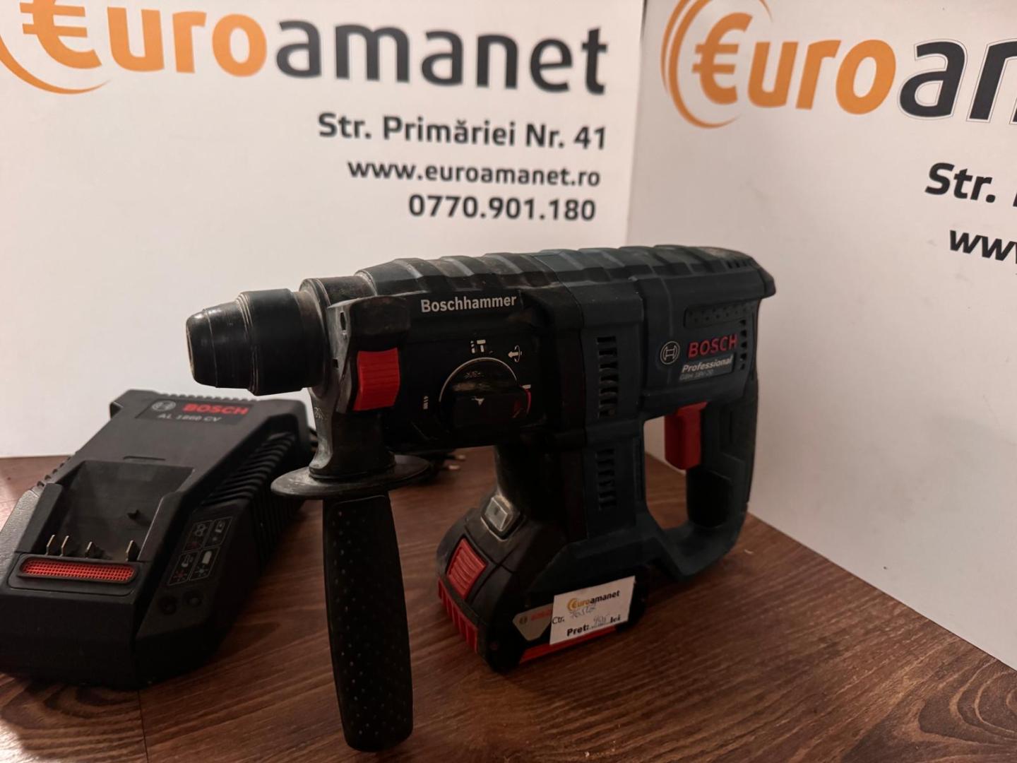 Bosch GBH 180-LI + GBA + GAL 1880 CV - Rotopercutor SDS-Plus, 2 J + Set acumulator si incarcator, Li-Ion, 18 V, 5 Ah image 1