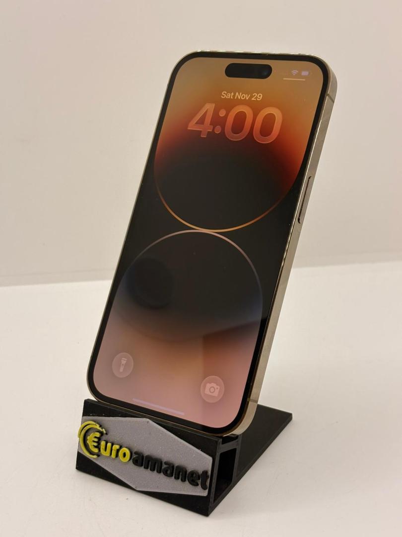 Telefon mobil Apple iPhone 14 Pro, 128GB, 5G, Gold, 81% Baterie image 1