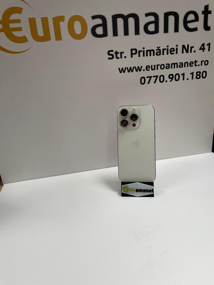 Telefon mobil Apple iPhone 15 Pro, 128GB, 5G, White Titanium image 5