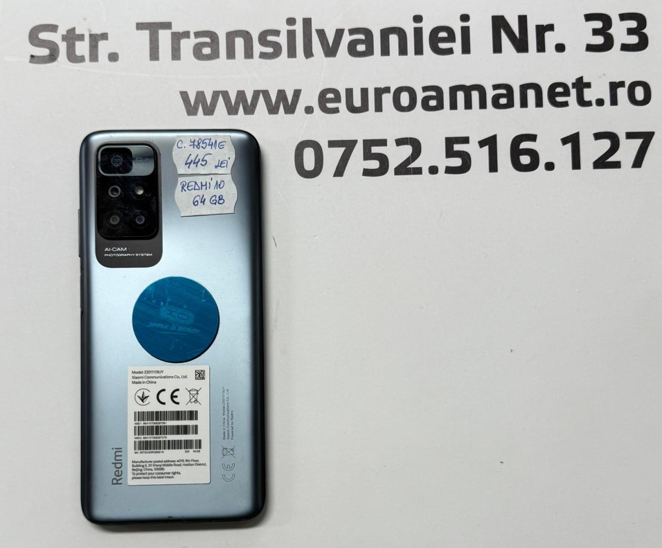 XIAOMI Redmi 10 , 64GB, 4GB RAM, Dual SIM, Gray