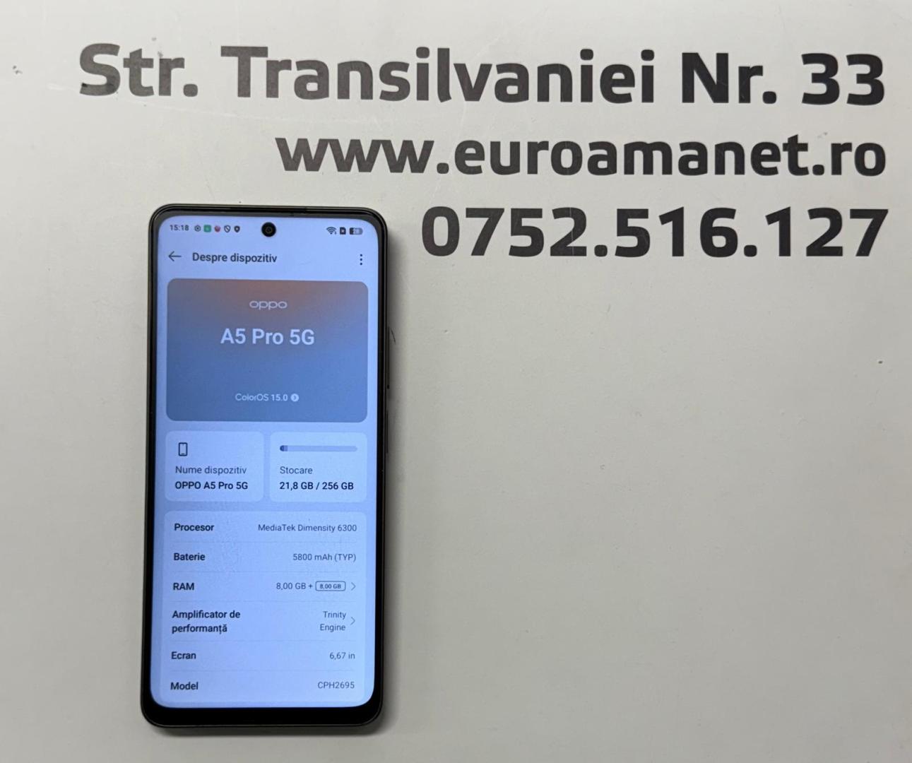 OPPO A5 Pro, Dual SIM, 8GB RAM, 256GB, 4G, Black Brown image 3