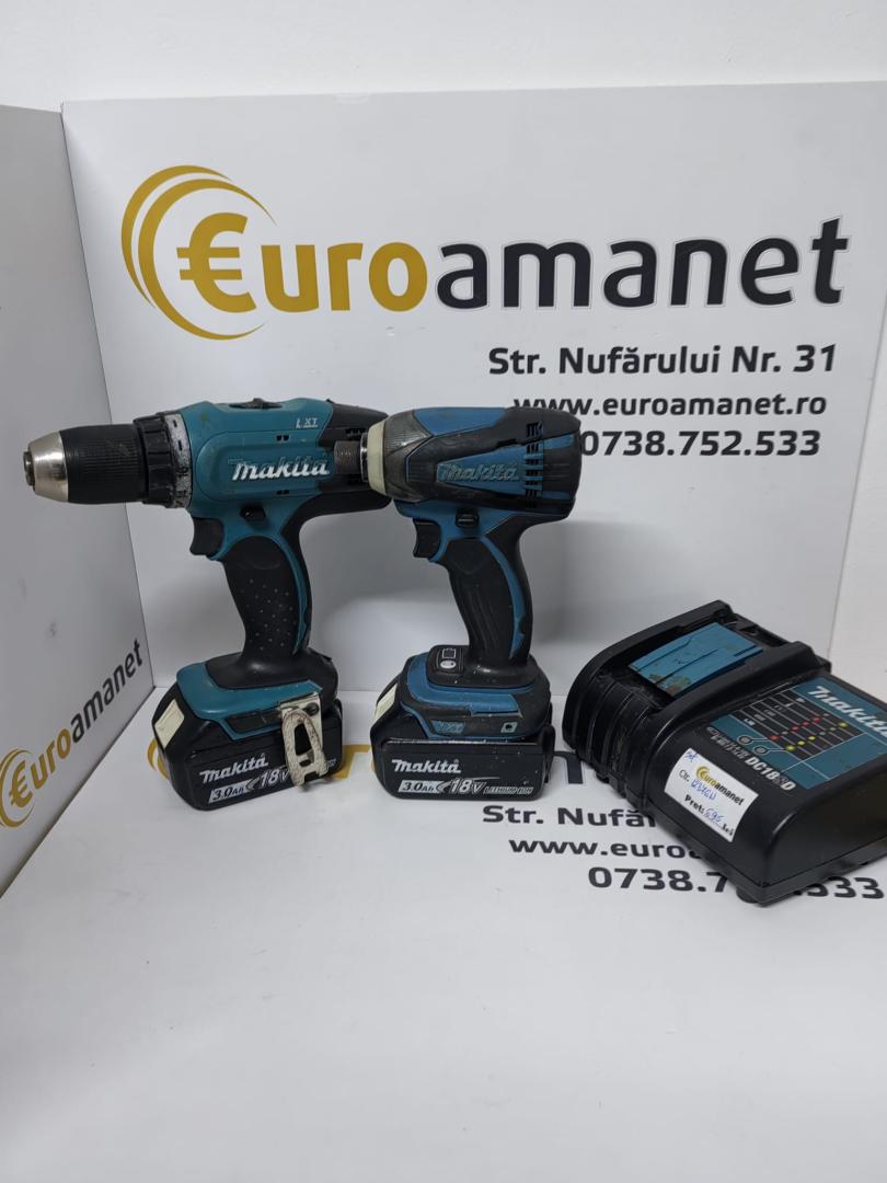 Masina de gaurit si insurubat pe acumulator Makita Set