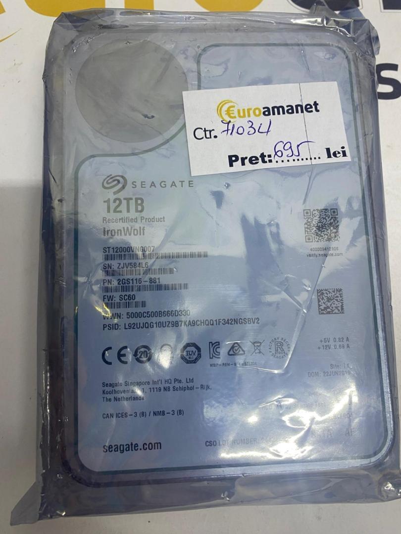 HDD Seagate IronWolf 12 TB, 7200rpm, 256MB cache image 1
