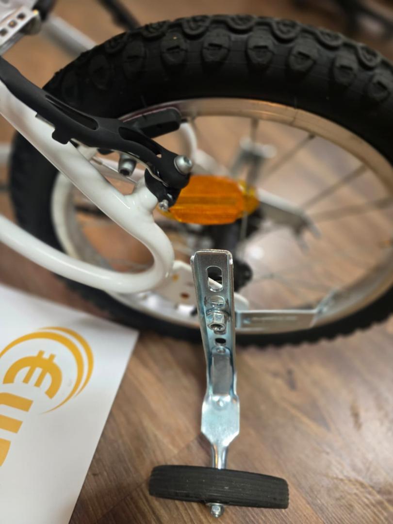 Bicicletă BTWIN 16 inch 4-6 ani DISCOVER 100 Alb Copii image 3