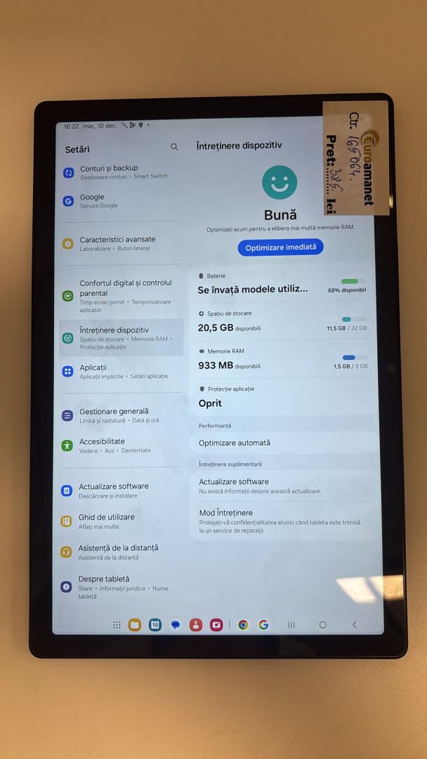 Tableta Samsung Galaxy Tab A8, Octa-Core, 10.5", 3GB RAM, 32GB, WIFI