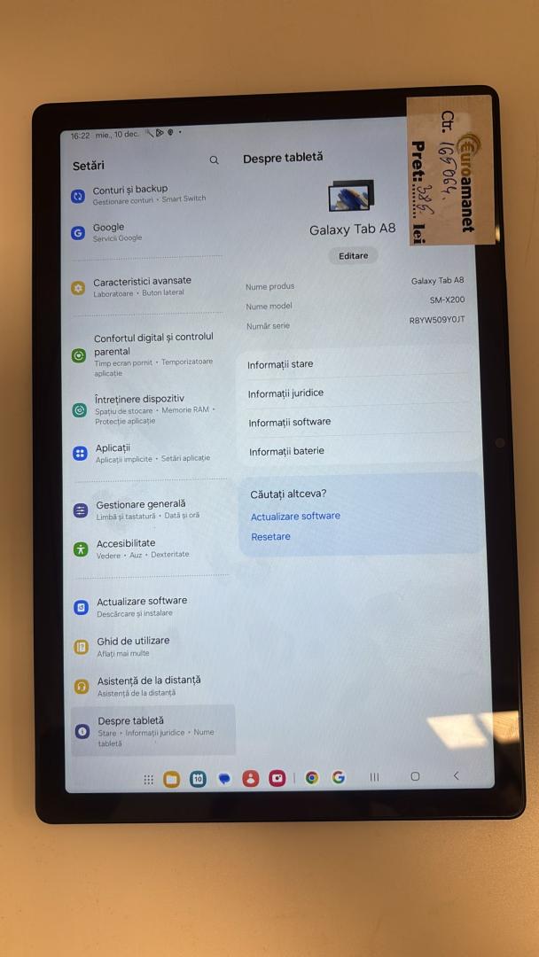 Tableta Samsung Galaxy Tab A8, Octa-Core, 10.5", 3GB RAM, 32GB, WIFI image 4