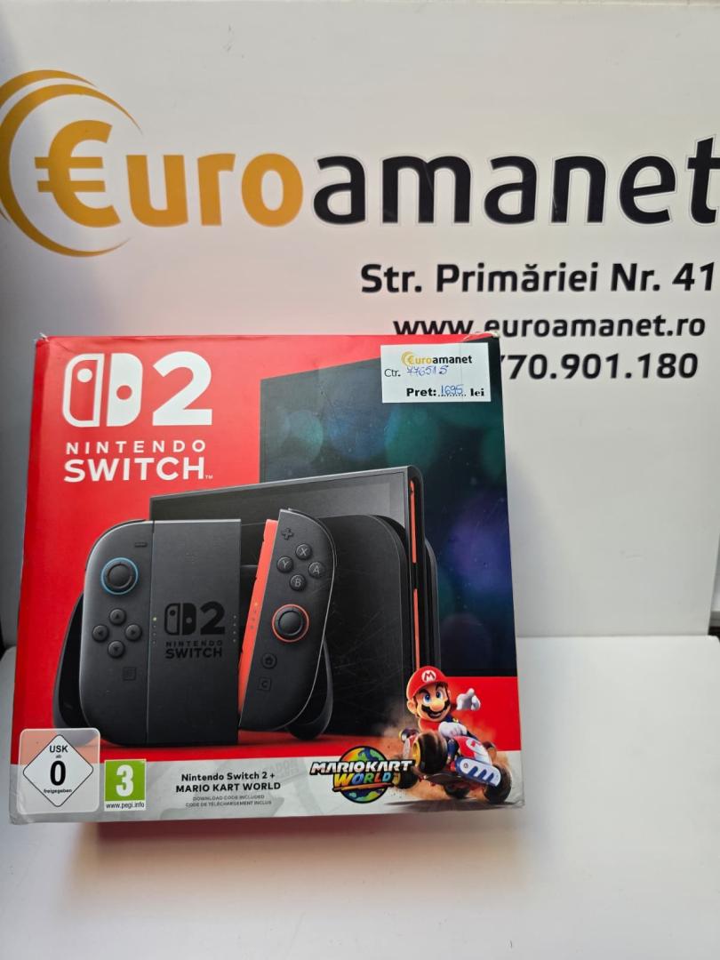 Consola Nintendo Switch 2, Light Blue/Light Red JoyCon + Joc Mario Kart World Bundle